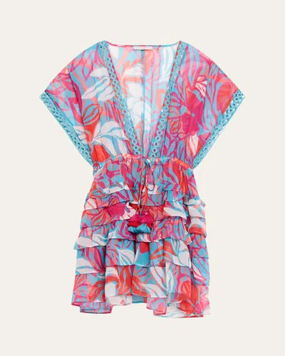 Ramy Brook Marisa Tiered Mini Dress In Multi