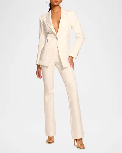 Ramy Brook Marit Patch Pocket Cotton Blend Pants In Ivory