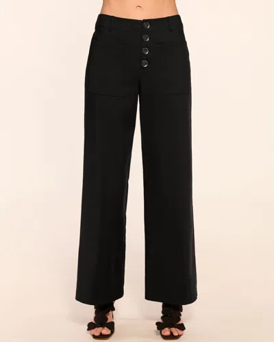 Ramy Brook Marjory Ankle Length Stretch Cotton Pant In Black