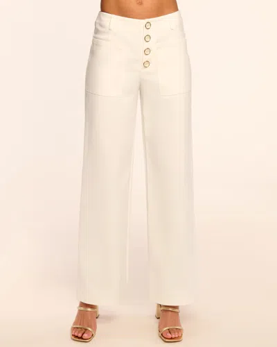 Ramy Brook Marjory Ankle Length Stretch Cotton Pant In Ivory