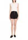 Ramy Brook Marjory Cotton Blend Shorts In Black In Multi