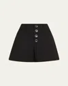 Ramy Brook Marjory Cotton Blend Shorts In Black In Black