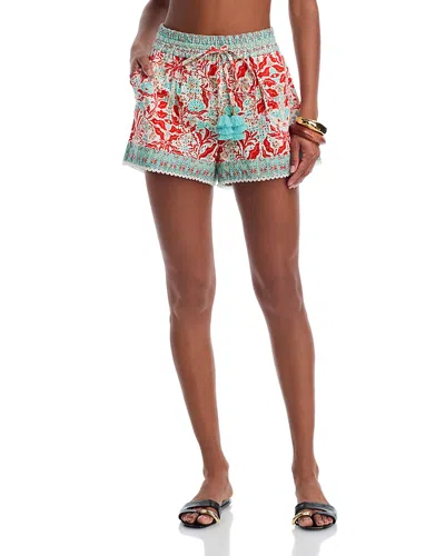Ramy Brook Marsha Cover Up Shorts In Orange