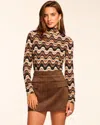 Ramy Brook Martha Faux Suede Mini Skirt In Coffee In Brown