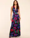 Ramy Brook Martin Silk Plunging Gown In Black