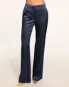 Ramy Brook Marvia Stretch Silk Pant In Navy