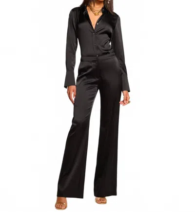 Ramy Brook Marvia Stretch Silk Pants In Black