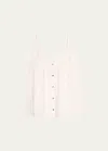 Ramy Brook Mary Button-front Sleeveless Blouse In Ivory
