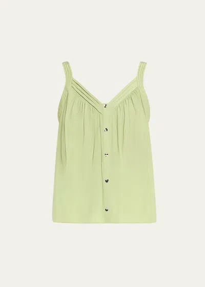 RAMY BROOK MARY BUTTON-FRONT SLEEVELESS BLOUSE