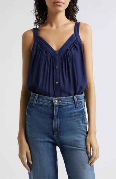 Ramy Brook Mary Button-up Camisole In Spring Navy