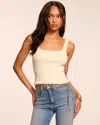 Ramy Brook Maude Knit Scoop Neck Tank Top In Ivory