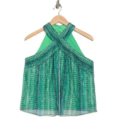 Ramy Brook May Halter Neck Sleeveless Top In Meadow Green