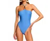 Ramy Brook May Halter One Piece Swimsuit In Serene Blue In Multi