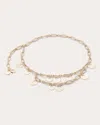 Ramy Brook Mckayla Paillette Charm Chain Belt In Gold