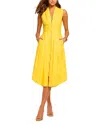 Ramy Brook Meg Sleeveless Cotton Poplin Midi Dress In Lemon Drop In Lemon Drop