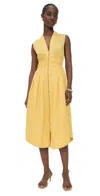 Ramy Brook Meg Sleeveless Cotton Poplin Midi Dress In Lemon Drop In Lemon Drop