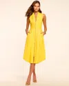 Ramy Brook Meg Sleeveless Cotton Poplin Midi Dress In Lemon Drop In Lemon Drop