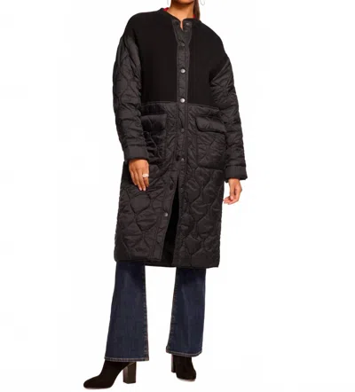 Ramy Brook Melanie Combo Puffer Coat In Black