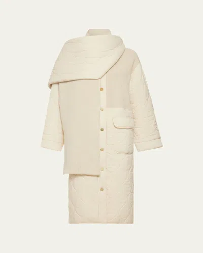 Ramy Brook Melanie Quilted Coat In White