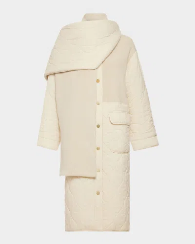 Ramy Brook Melanie Quilted Coat In White