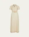 Ramy Brook Melina Belted Maxi Shirtdress In Neutral