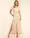 Ramy Brook Melina Linen Short Sleeve Maxi Dress