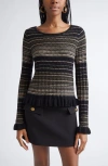 Ramy Brook Melissa Texture Merino Wool Blend Knit Top In Black