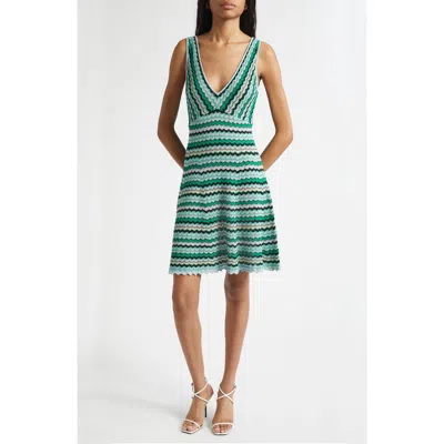 Ramy Brook Melody Pointelle Sleeveless Dress In Green
