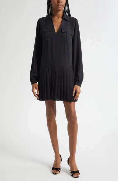 Ramy Brook Mercedes Long Sleeve Minidress In Black