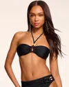 Ramy Brook Meredith Ring Halter Bikini Top In Animal Print