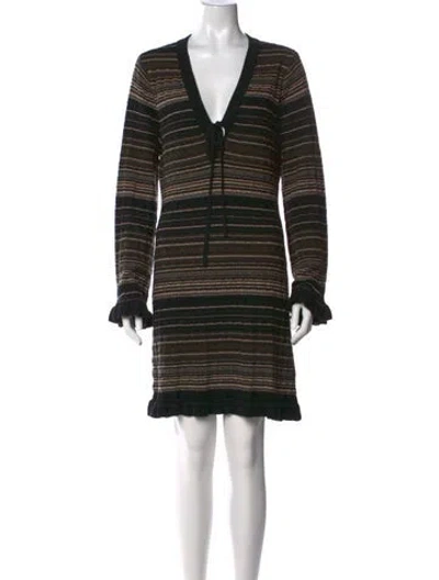 Pre-owned Ramy Brook Merino Wool Mini Dress W/ Tags In Black
