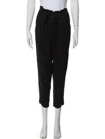 Pre-owned Ramy Brook Merino Wool Straight Leg Pants In Black