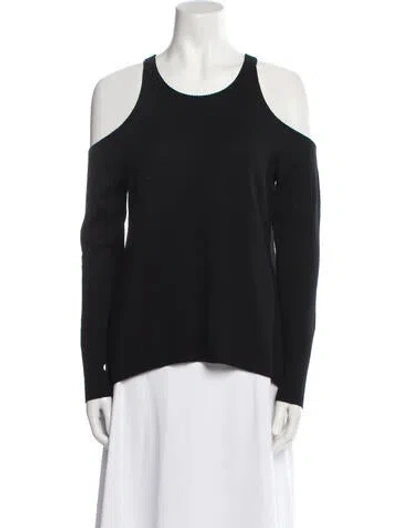 Pre-owned Ramy Brook Merino Wool Turtleneck Sweater In Black