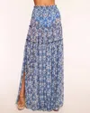 Ramy Brook Mertie Coverup Maxi Skirt In Navy Mirror