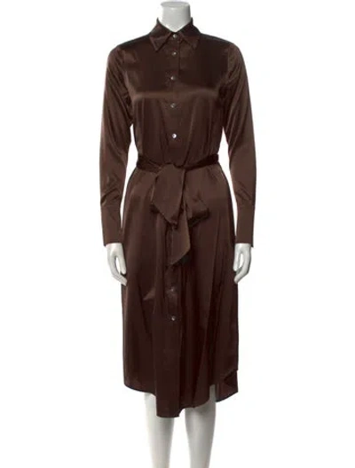 Pre-owned Ramy Brook Midi Length Dress In Brown