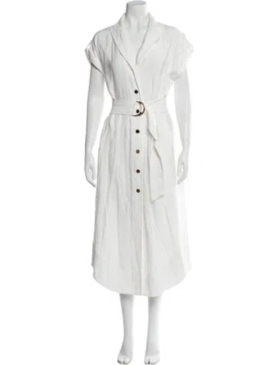 Pre-owned Ramy Brook Midi Length Dress In White