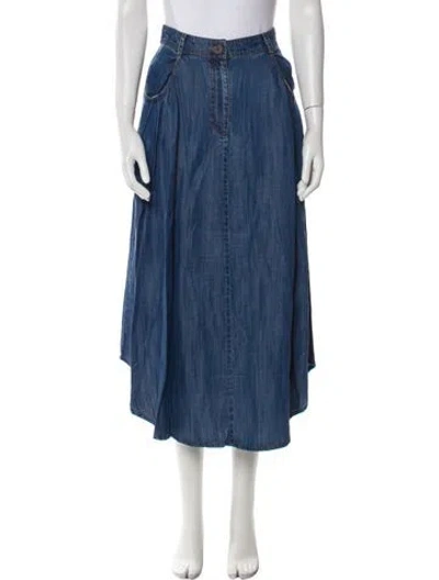 Pre-owned Ramy Brook Midi Length Skirt In Blue