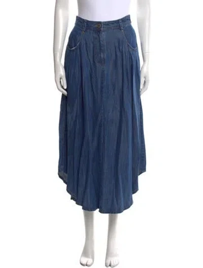 Pre-owned Ramy Brook Midi Length Skirt In Blue