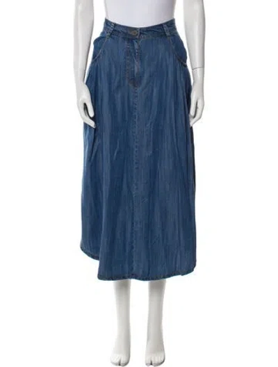 Pre-owned Ramy Brook Midi Length Skirt In Blue