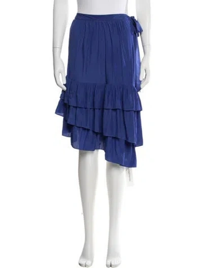 Pre-owned Ramy Brook Midi Length Skirt In Blue