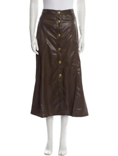 Pre-owned Ramy Brook Midi Length Skirt In Brown