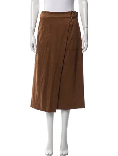 Pre-owned Ramy Brook Midi Length Skirt In Brown