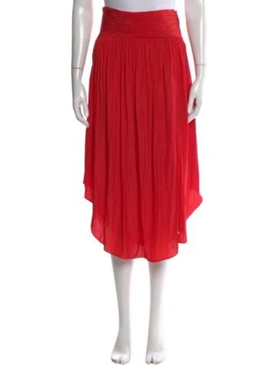 Pre-owned Ramy Brook Midi Length Skirt In Red