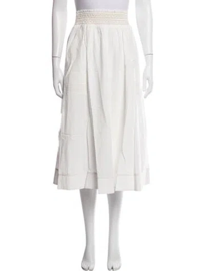 Pre-owned Ramy Brook Midi Length Skirt W/ Tags In White