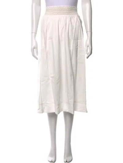 Pre-owned Ramy Brook Midi Length Skirt W/ Tags In White