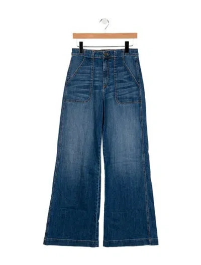 Pre-owned Ramy Brook Mid-rise Flared Jeans In Blue