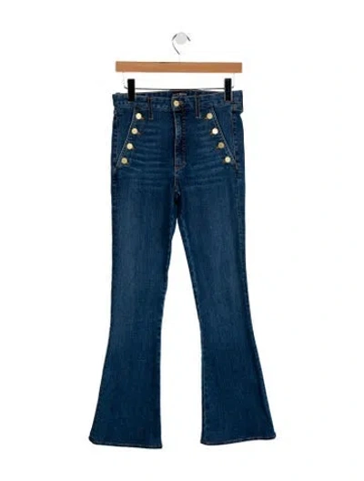 Pre-owned Ramy Brook Mid-rise Flared Jeans In Blue