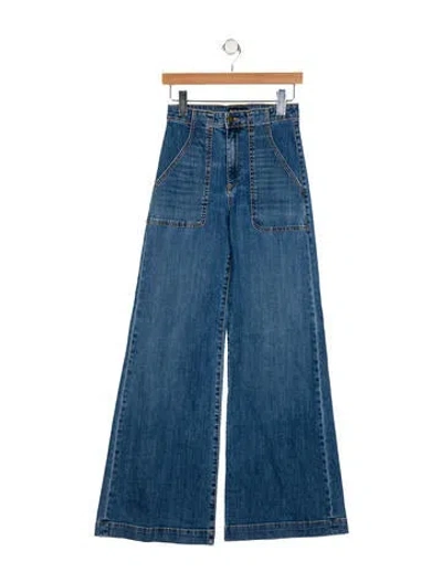 Pre-owned Ramy Brook Mid-rise Flared Jeans In Blue