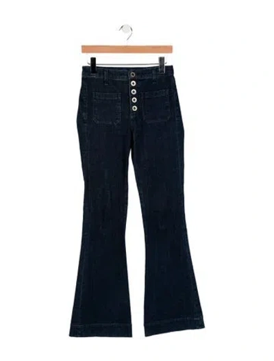Pre-owned Ramy Brook Mid-rise Flared Jeans In Blue