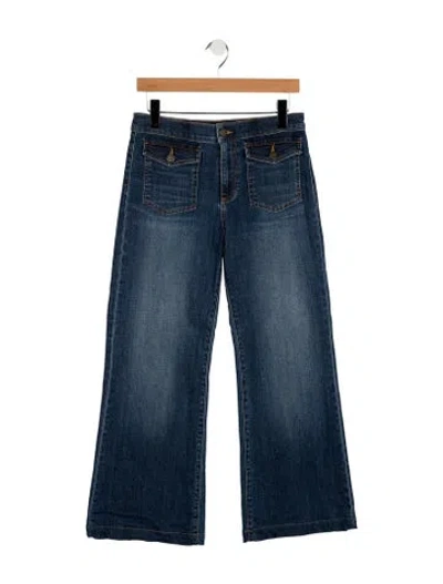 Pre-owned Ramy Brook Mid-rise Flared Jeans In Blue